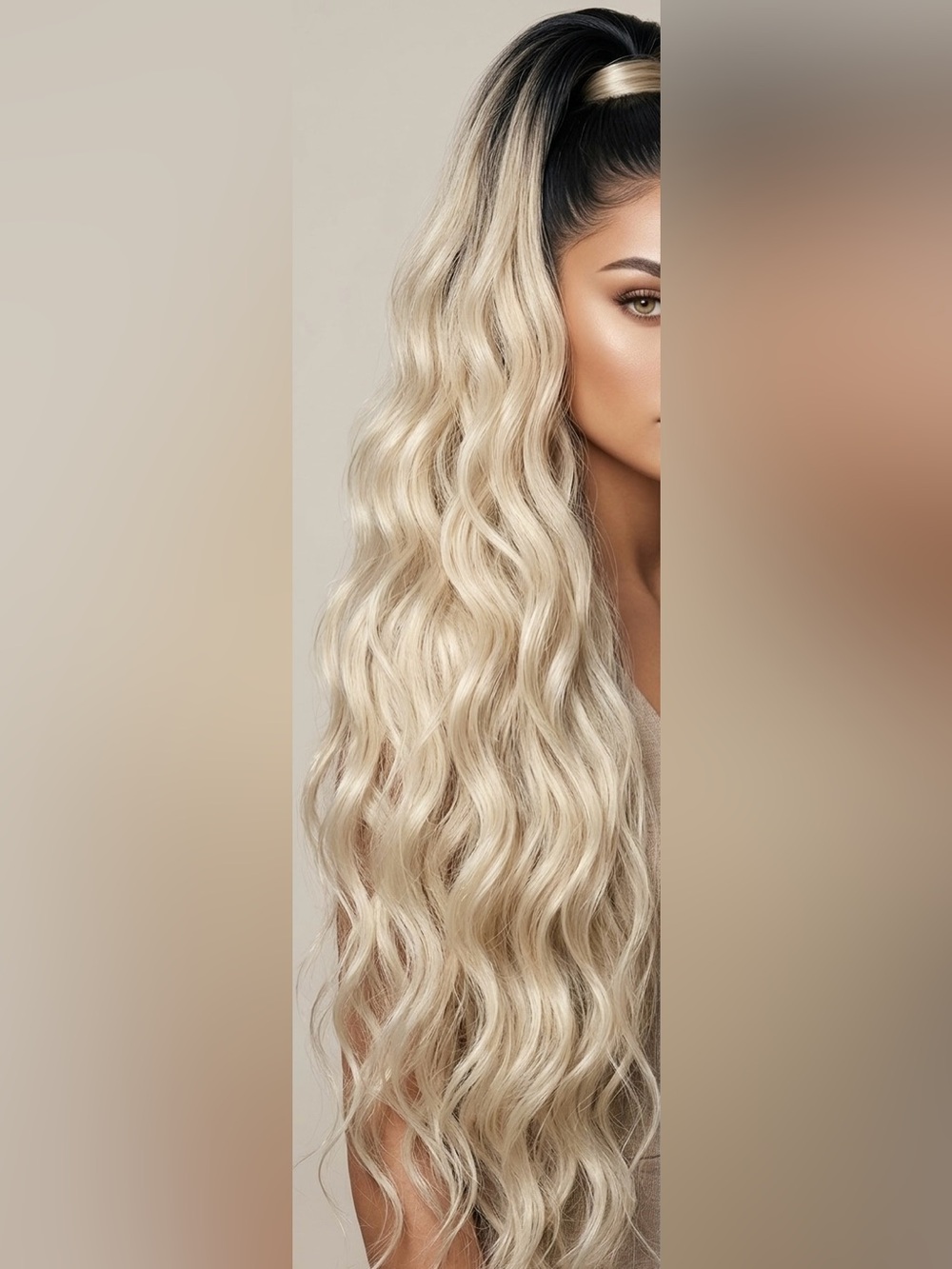 24”, 26”, 28” each 3 bundles Hair extension blonde and black human hair